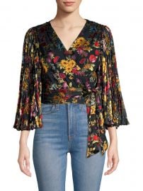 Bray Floral-Print Chiffon Wrap Top at Saks Fifth Avenue